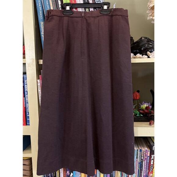 Galerie Pink Skirt Suit Size 100% Wool Italy Shell Jacket 3 Piece Brown Vintage - Picture 13 of 13